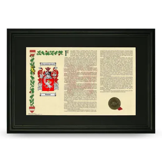 Ramm Deluxe Armorial Landscape Framed- Black