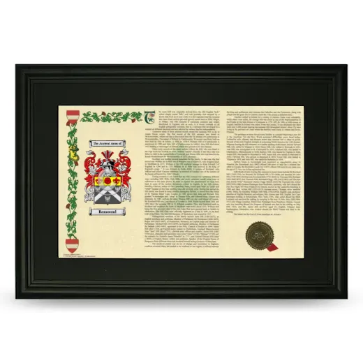 Ramound Deluxe Armorial Landscape Framed- Black