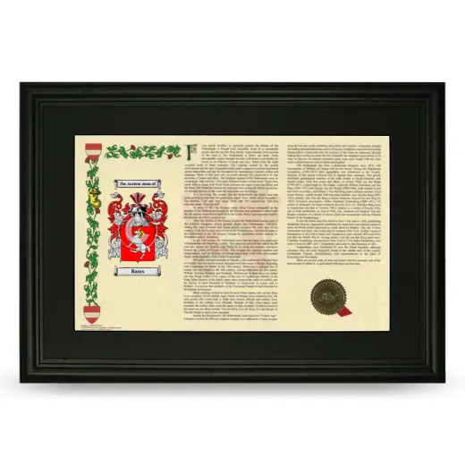 Rams Deluxe Armorial Landscape Framed- Black