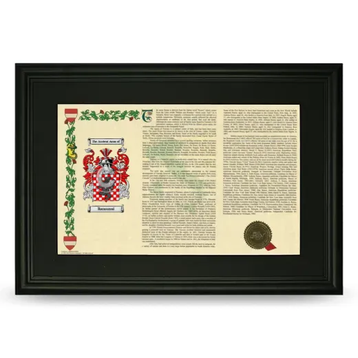 Ramunni Deluxe Armorial Landscape Framed- Black
