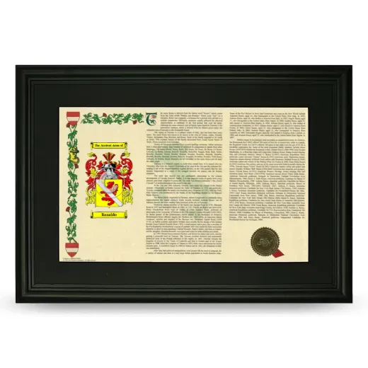Ranaldo Deluxe Armorial Landscape Framed- Black