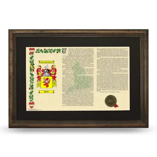 Rance Deluxe Armorial Landscape Framed - Brown