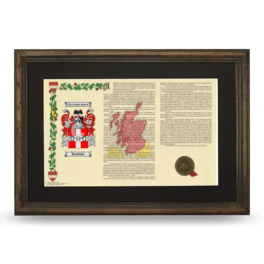 Randolph Deluxe Armorial Landscape Framed - Brown