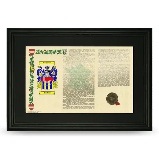 Randone Deluxe Armorial Landscape Framed- Black