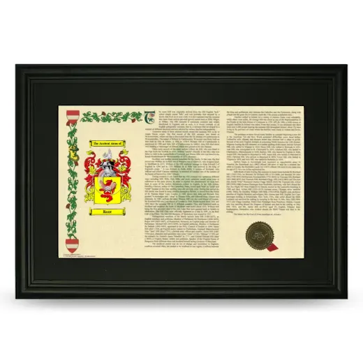 Rant Deluxe Armorial Landscape Framed- Black