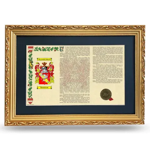Rasmuson Deluxe Armorial Landscape Framed - Gold