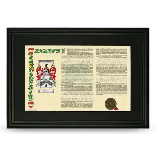 Rayke Deluxe Armorial Landscape Framed- Black