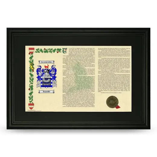 Raynolds Deluxe Armorial Landscape Framed- Black