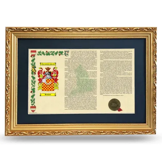 Reamer Deluxe Armorial Landscape Framed - Gold