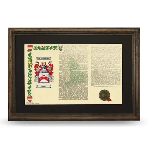 Reavel Deluxe Armorial Landscape Framed - Brown