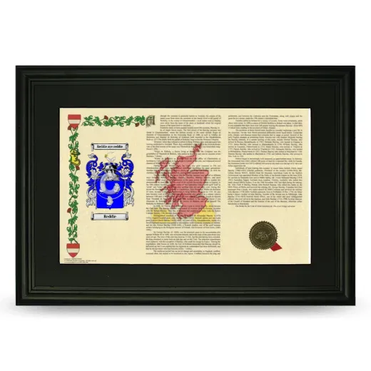 Reddie Deluxe Armorial Landscape Framed- Black