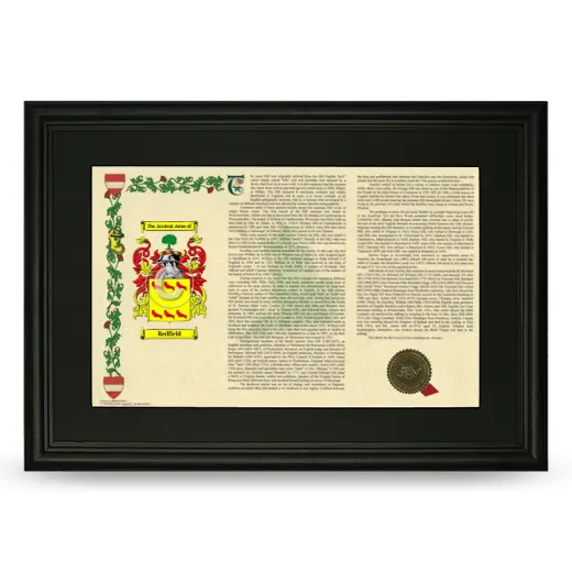 Redfield Deluxe Armorial Landscape Framed- Black