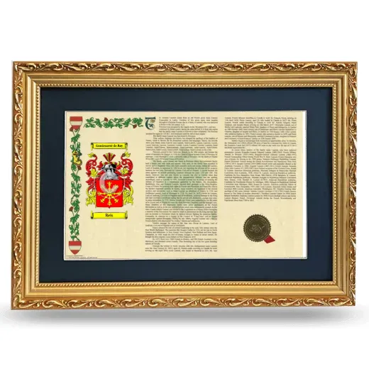 Reis Deluxe Armorial Landscape Framed - Gold