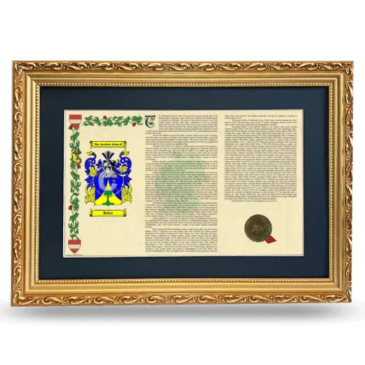 Reisz Deluxe Armorial Landscape Framed - Gold