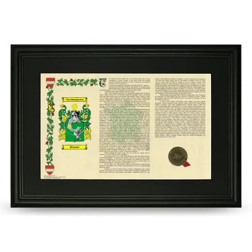 Remme Deluxe Armorial Landscape Framed- Black