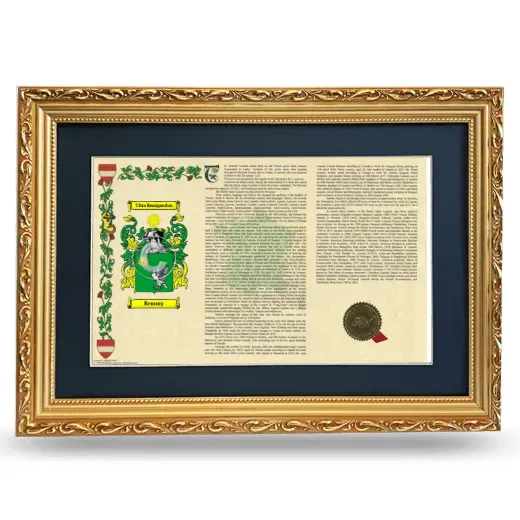 Remmy Deluxe Armorial Landscape Framed - Gold