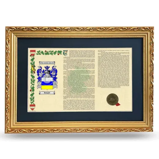 Remple Deluxe Armorial Landscape Framed - Gold