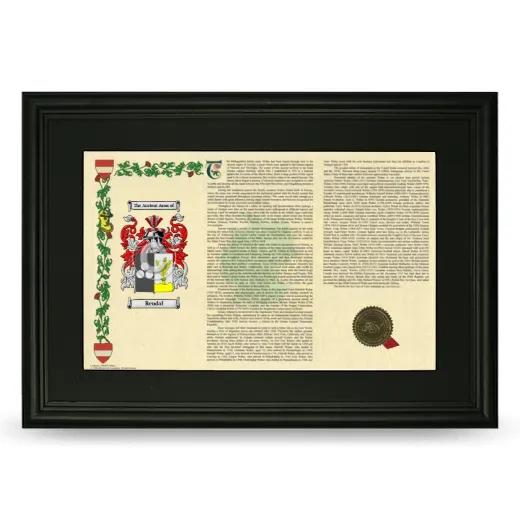 Rendal Deluxe Armorial Landscape Framed- Black