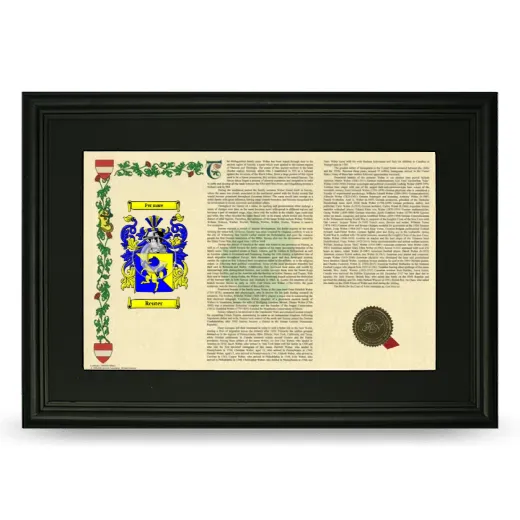 Reuter Deluxe Armorial Landscape Framed- Black