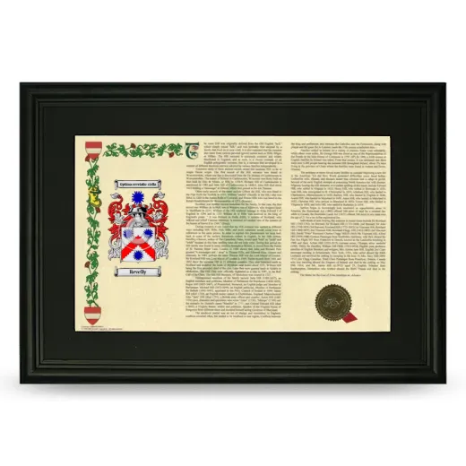Revelly Deluxe Armorial Landscape Framed- Black