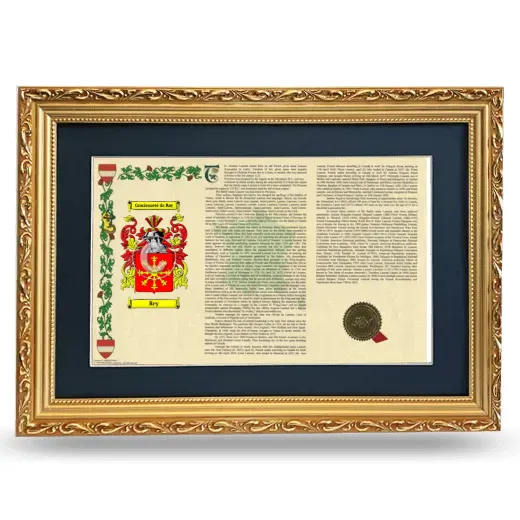 Rey Deluxe Armorial Landscape Framed - Gold