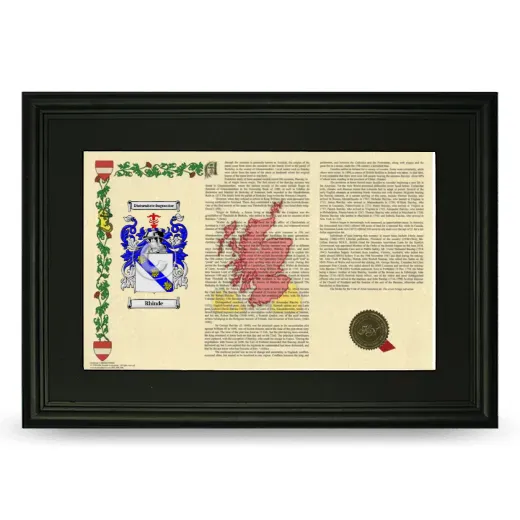 Rhinde Deluxe Armorial Landscape Framed- Black
