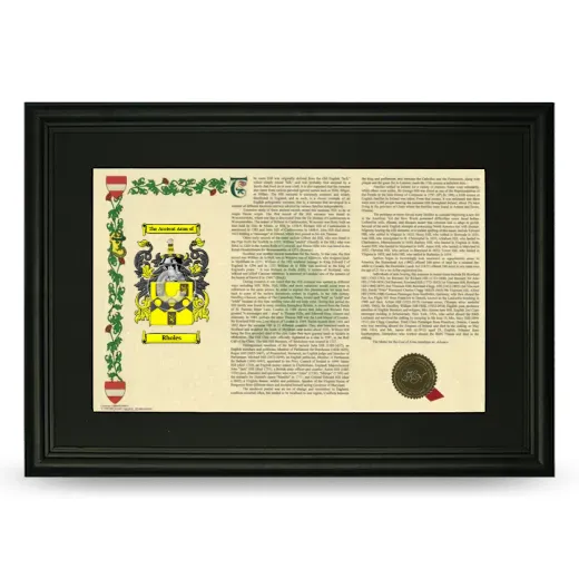 Rholes Deluxe Armorial Landscape Framed- Black