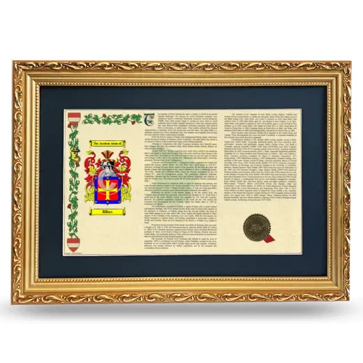Ribas Deluxe Armorial Landscape Framed - Gold