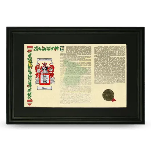 Ricarte Deluxe Armorial Landscape Framed- Black