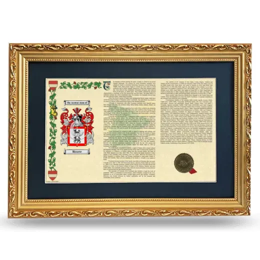 Ricarte Deluxe Armorial Landscape Framed - Gold