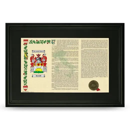 Ricciulli Deluxe Armorial Landscape Framed- Black