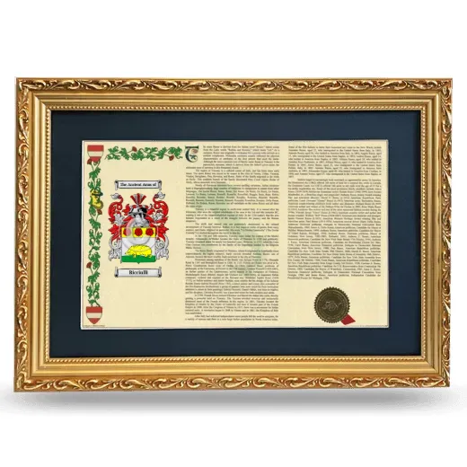 Ricciulli Deluxe Armorial Landscape Framed - Gold
