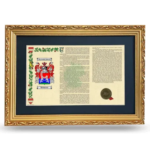 Richmann Deluxe Armorial Landscape Framed - Gold