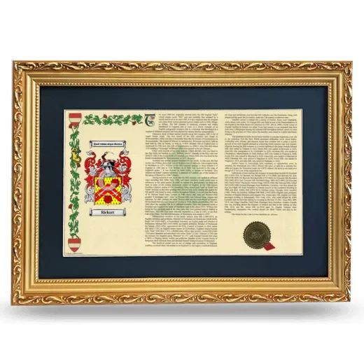 Rickart Deluxe Armorial Landscape Framed - Gold