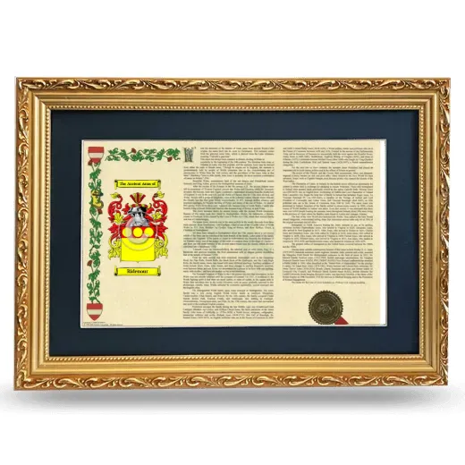 Ridenour Deluxe Armorial Landscape Framed - Gold