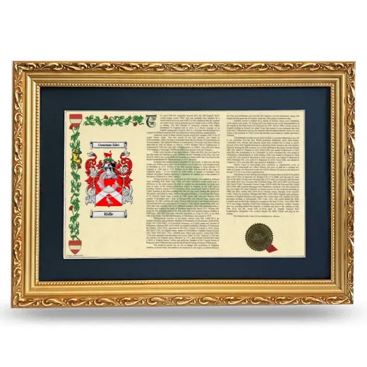 Ridle Deluxe Armorial Landscape Framed - Gold