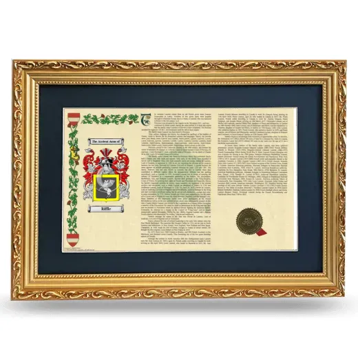 Riffle Deluxe Armorial Landscape Framed - Gold