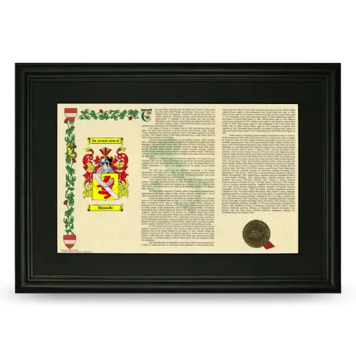 Rinaudo Deluxe Armorial Landscape Framed- Black