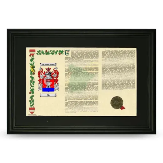 Rio Deluxe Armorial Landscape Framed- Black