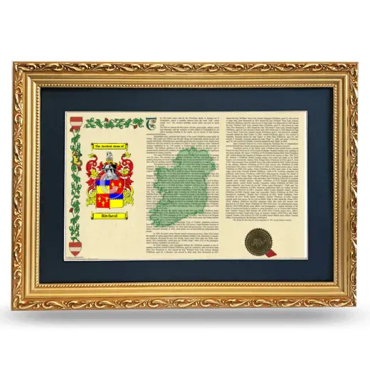 Ritcherd Deluxe Armorial Landscape Framed - Gold
