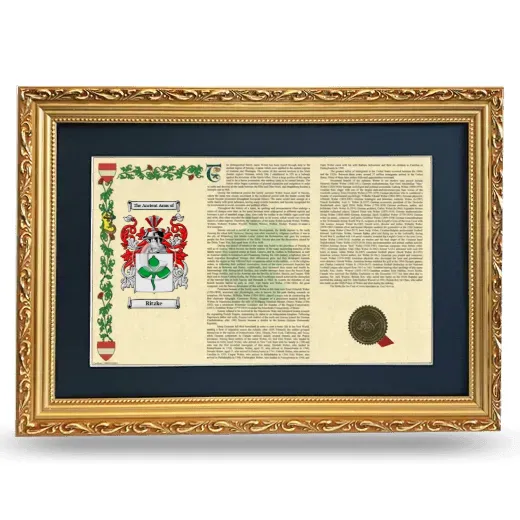 Ritzke Deluxe Armorial Landscape Framed - Gold