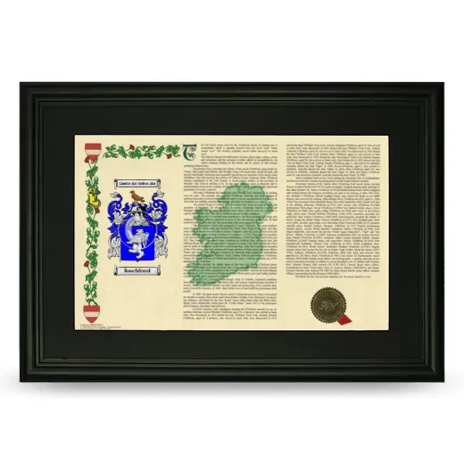 Roachfeard Deluxe Armorial Landscape Framed- Black