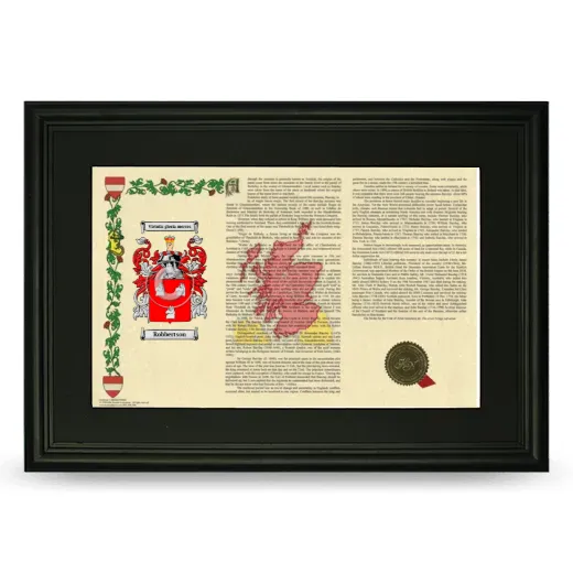 Robbertson Deluxe Armorial Landscape Framed- Black