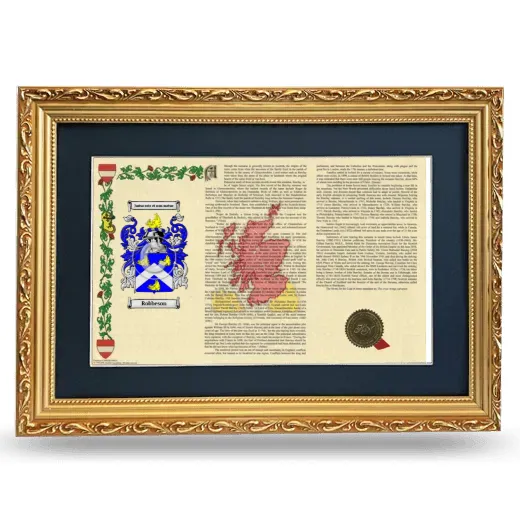 Robbeson Deluxe Armorial Landscape Framed - Gold
