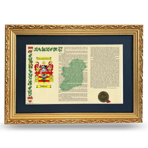 Robbison Deluxe Armorial Landscape Framed - Gold