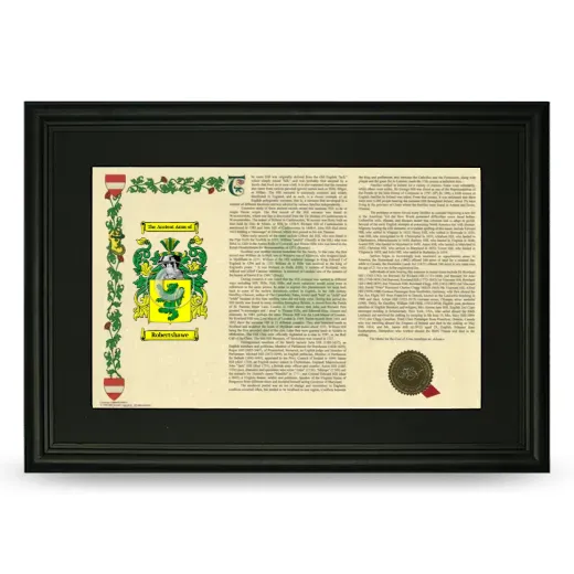 Robertshawe Deluxe Armorial Landscape Framed- Black