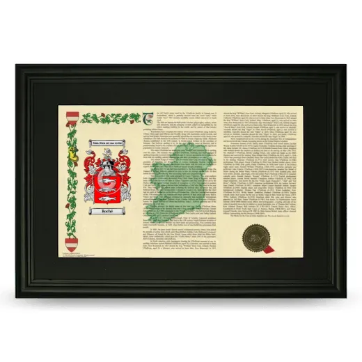 Roché Deluxe Armorial Landscape Framed- Black