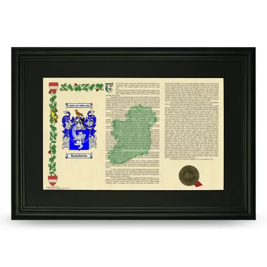 Rockeforthy Deluxe Armorial Landscape Framed- Black