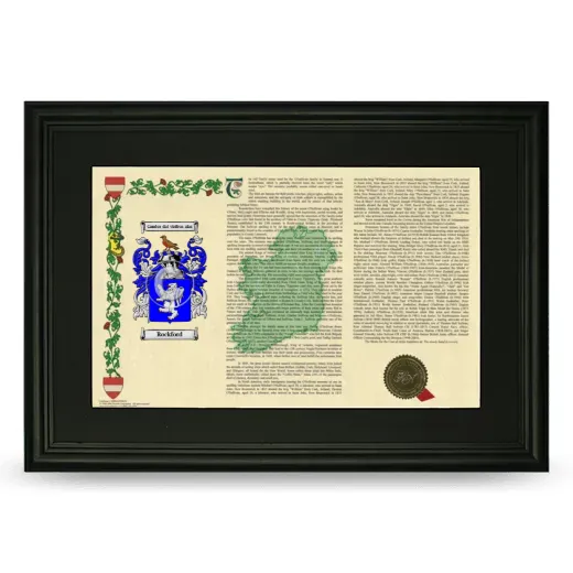 Rockford Deluxe Armorial Landscape Framed- Black