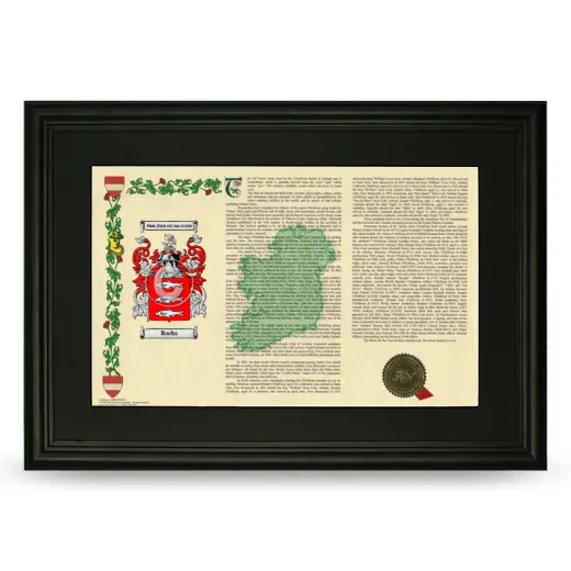 Rocks Deluxe Armorial Landscape Framed- Black